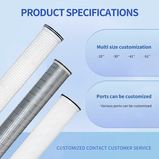 [All can be customized]High Flow Pleated Filter Cartridge Replacement Pall HF Series Stainless Steel Filter Element