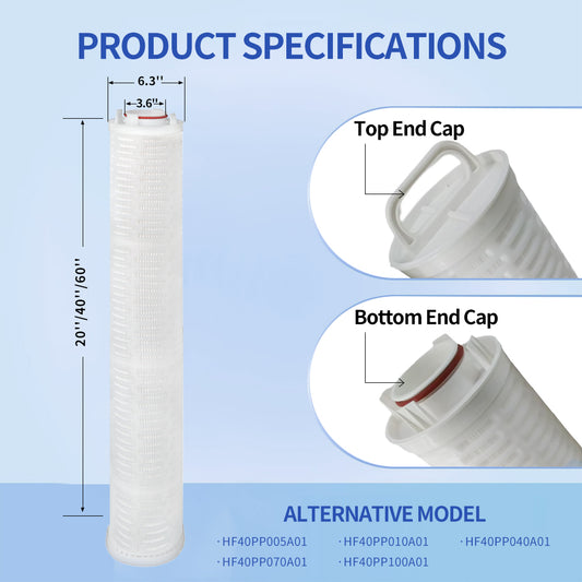 Factory Replace HF40PP001D01 Depth High Flow Filter Cartridge 3M for Water Purifier Machine