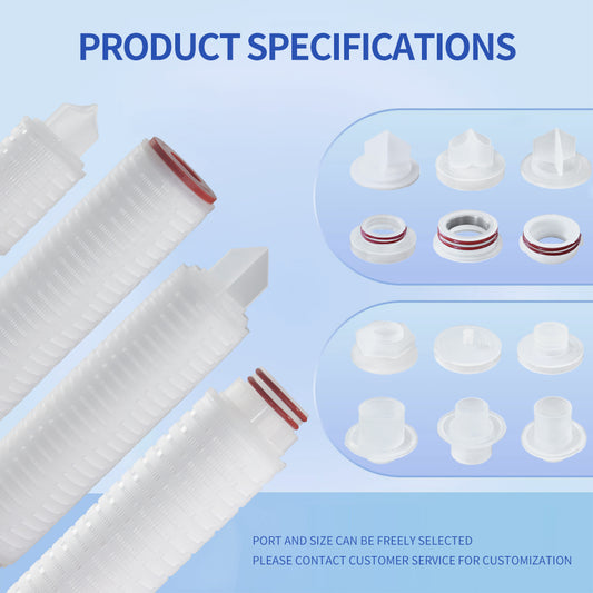 [All can be customized]0.5-200 Micron Pp Folded Membrane Pleated Filter Cartridge for Industrial Water Filters