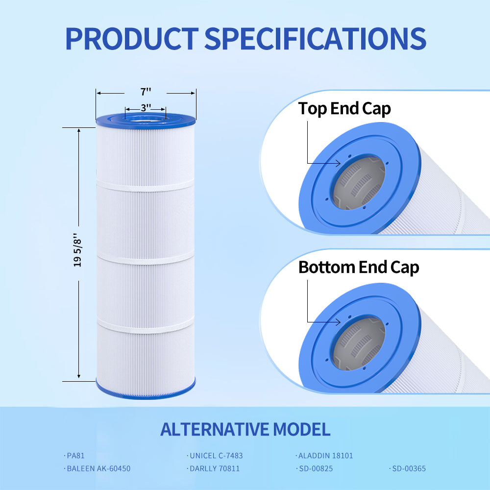 KLDHWD Pool Filter Replaces Hayward C580E, PA81-PAK4, Ultral-A3